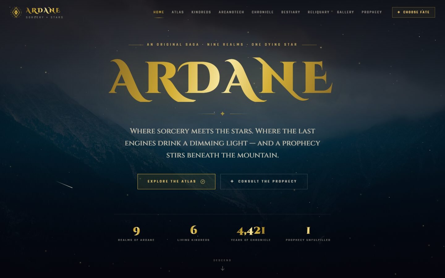 Ardane — Sci-Fi Fantasy World
