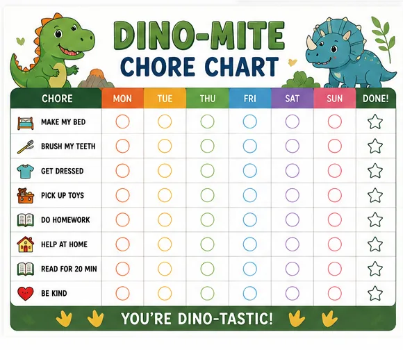 Dino-mite Chore Chart