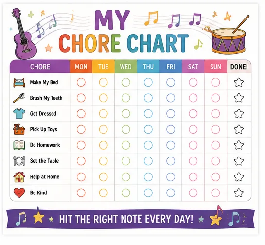 Music Chore Chart