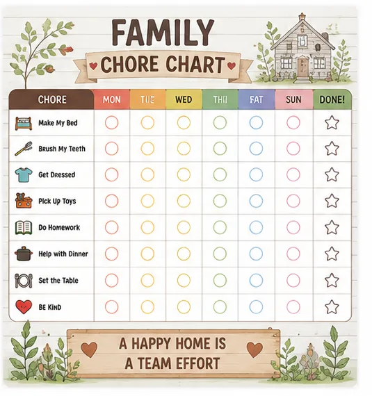 Farmhouse Chore Chart