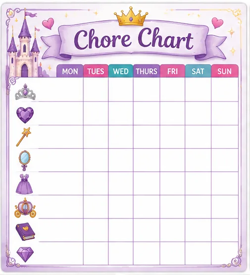 Princess Chore Chart — Purple