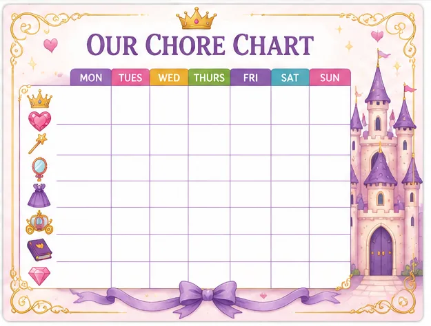 Princess Chore Chart — Royal