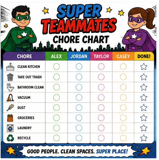 Super Teammates Chart