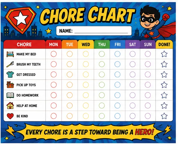 Hero Chore Chart