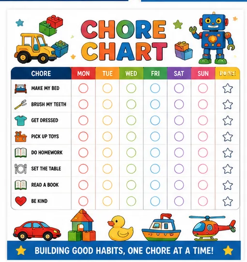 Robot & Trucks Family Chart