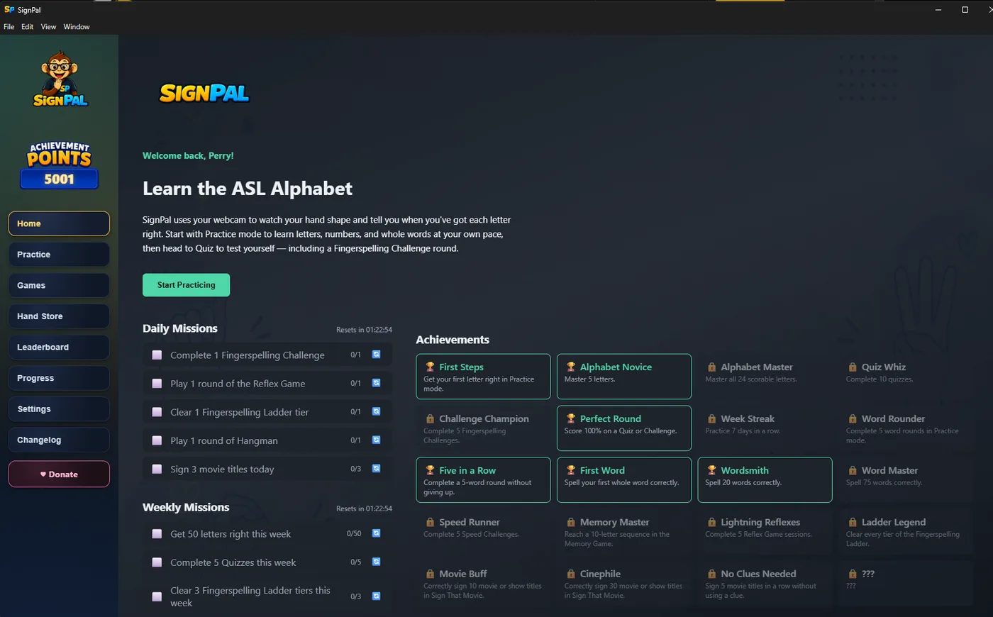SignPal — Achievements